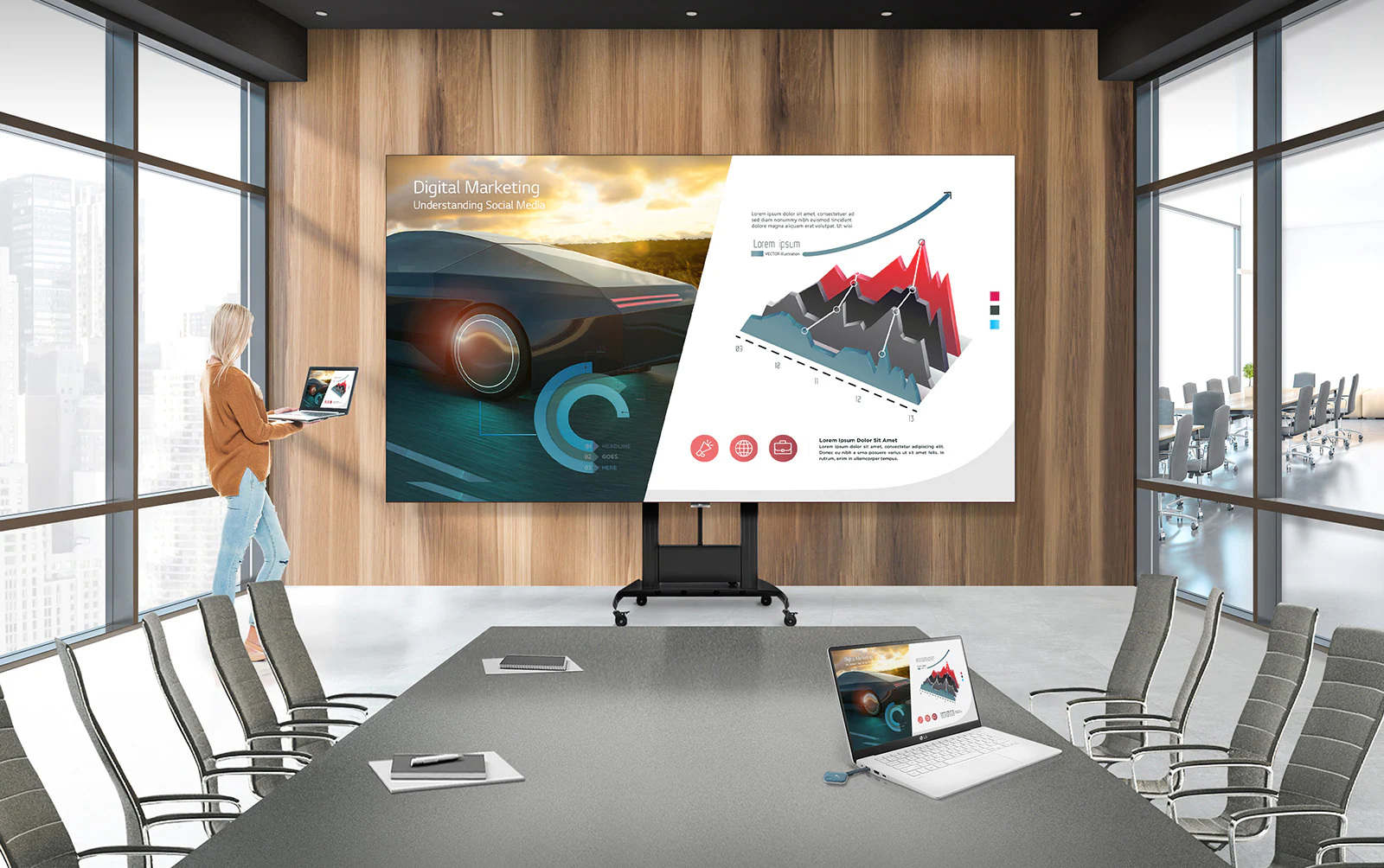 LG 130 All-in-one LED Screen