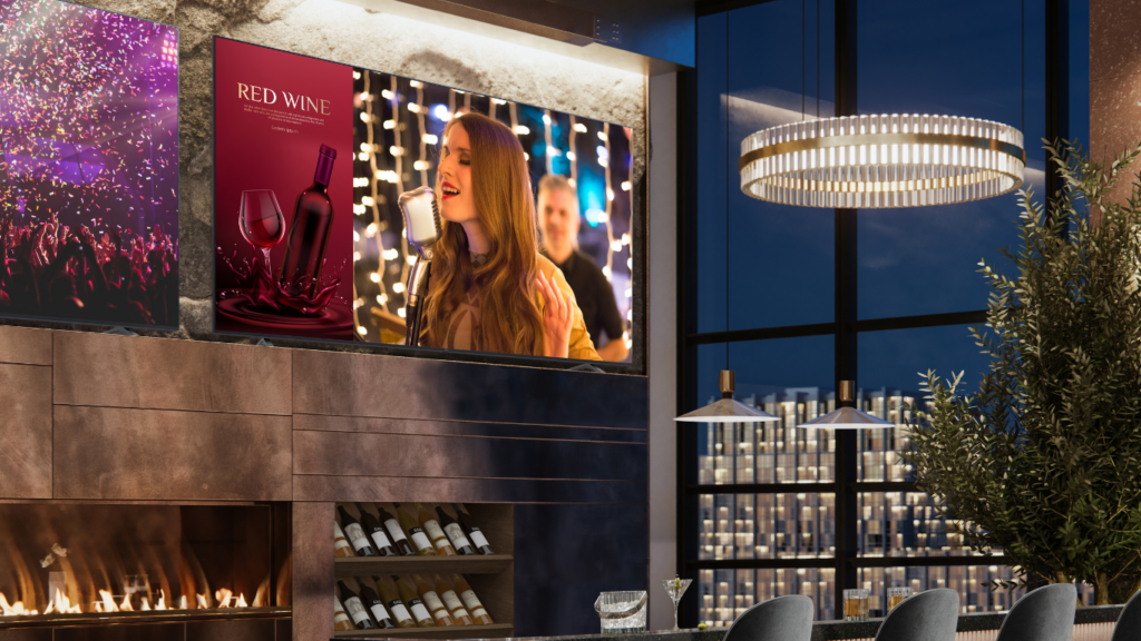 hotel lounge digital signage