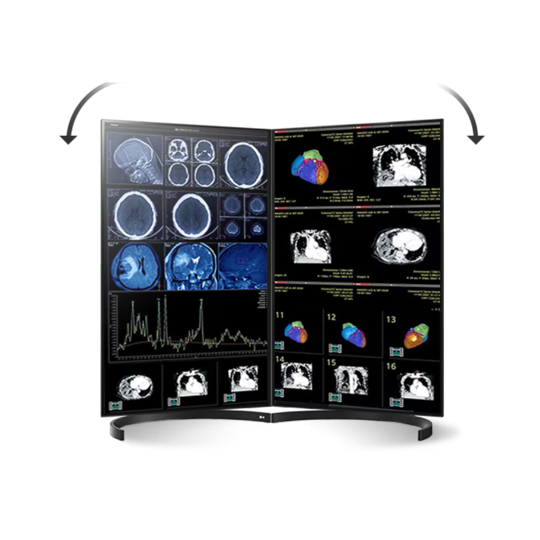 Advanced Picture by Picture Feature - Brightness 450 cd/m², Contrast Ratio 1300:1, Response Time 14ms for precise medical imaging.