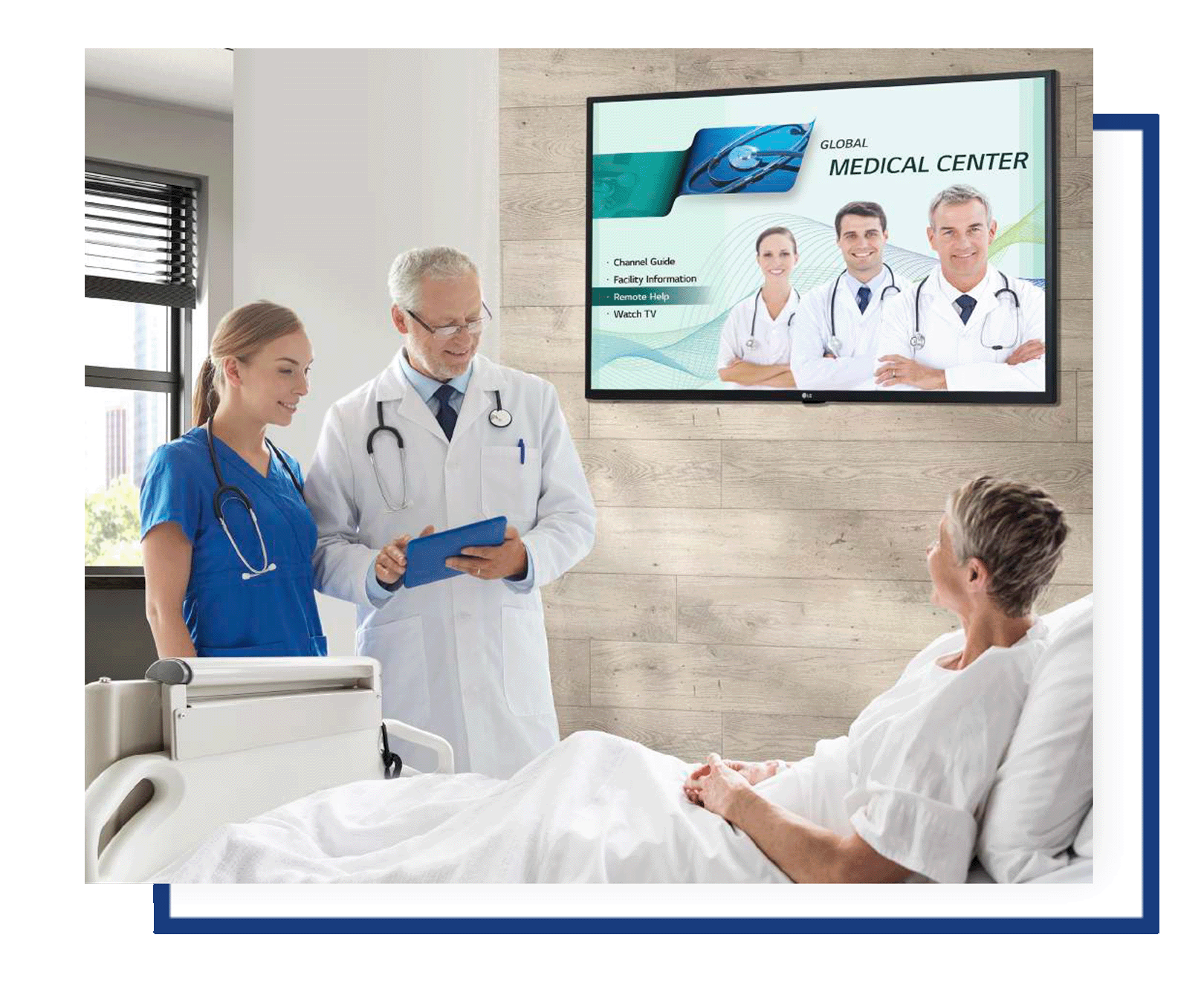 patient-hospital-lg-tv.jpg Patient in Hospital Room with LG Hospital-Grade TV"