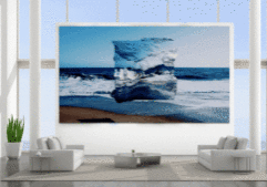 "LG digital signage featuring Art Republic artwork"