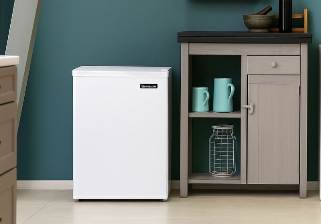 hotel microwave fridge combo Contemporary hotel room with a Magic Chef commercial microwave fridge combo, ideal for hospitality environments.